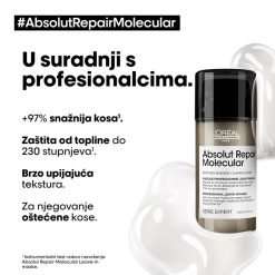 L`Oréal Professionnel Serie Expert Absolut Repair Molecular Maska Bez Ispiranja 100ml